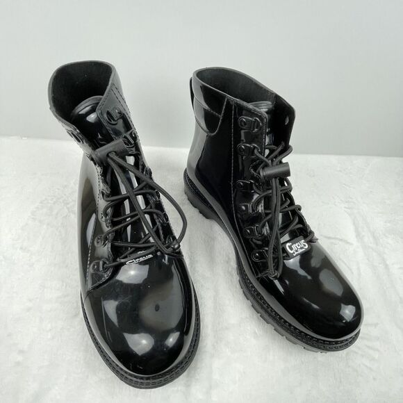 Circus by Sam Edelman Knox Women's Moto Combat Boots‎ Black Patent Leather Sz 8 - Picture 9 of 16